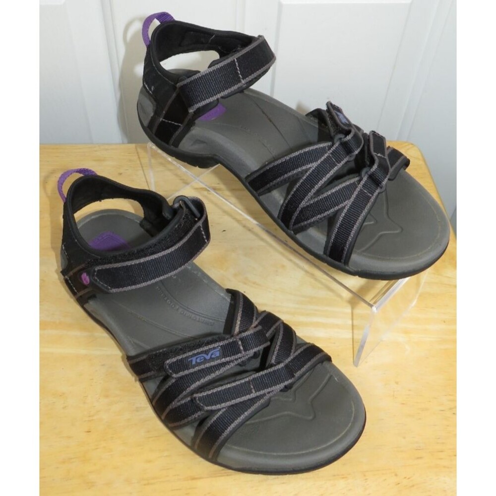 TEVA Tirra Sport Sandals 4266 Black/Gray/Purple Walking Hiking Women's Size 7
